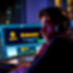 A person looking frustrated while staring at a computer screen, showing Binance website with a loading screen, symbolizing difficulties with KYC verification process.