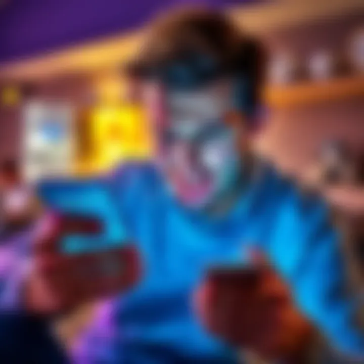 Person showing frustration while using a cryptocurrency app on their phone, with Revolut logo visible on the screen.