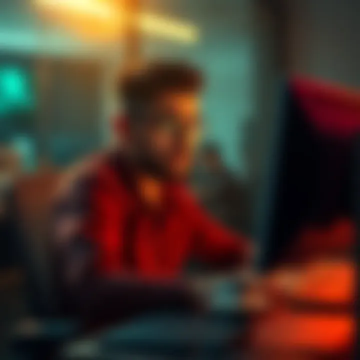 A person sitting at a computer looking confused and frustrated while attempting to delete their cloud service account.