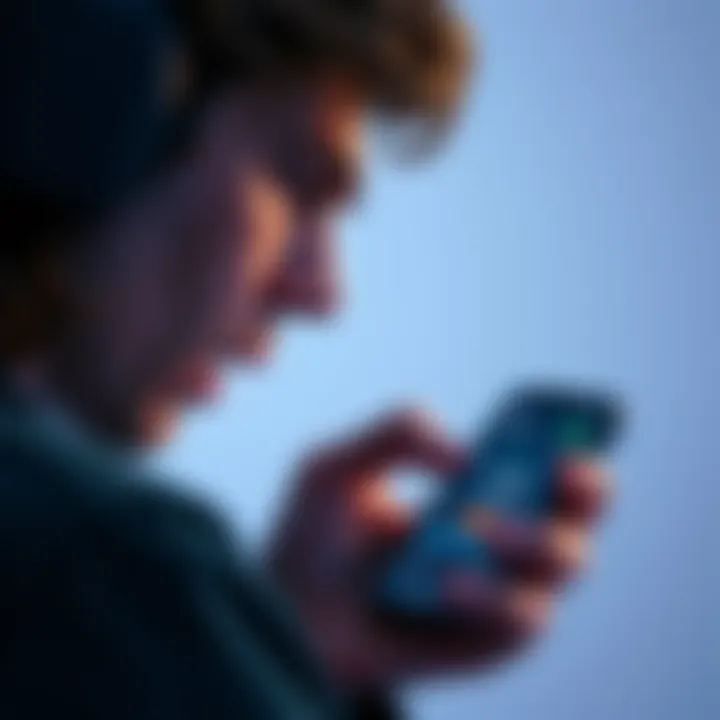 A person showing frustration while looking at the Kraken Pro app on their phone, displaying low reward amounts and a large staked balance.