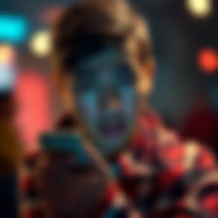 A person looking at a smartphone with a frustrated expression, showcasing difficulties with account creation on the Revolut app