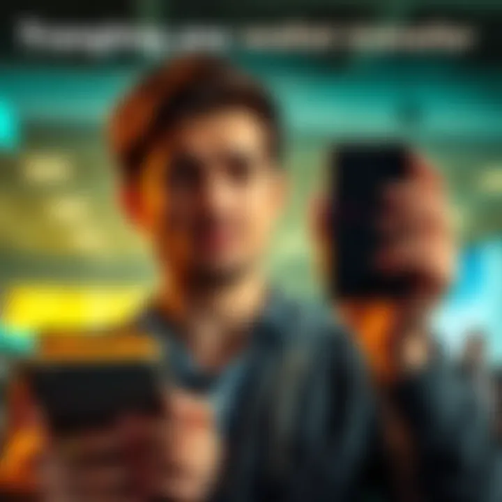 A person looks confused while trying to transfer Pi using a digital wallet, showing a phone with an error message on the screen.