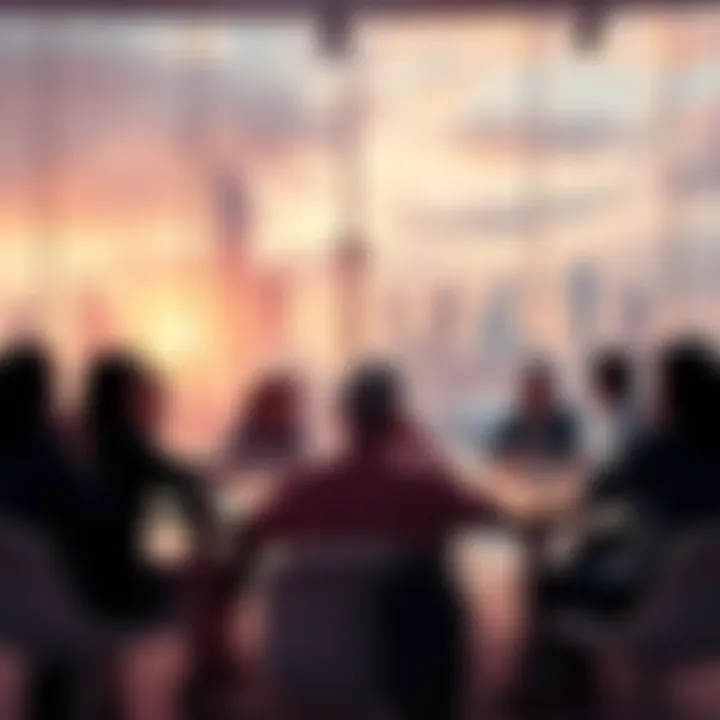 Future Landmark Discussion People discussing ideas for the next landmark in 2026 at a round table