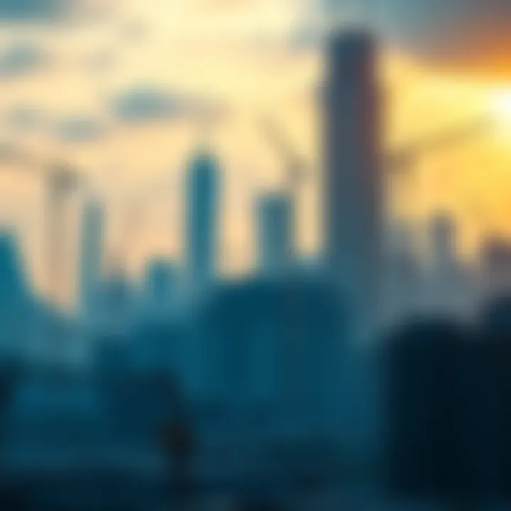 A city skyline with cranes and new buildings under construction, symbolizing major upcoming changes.