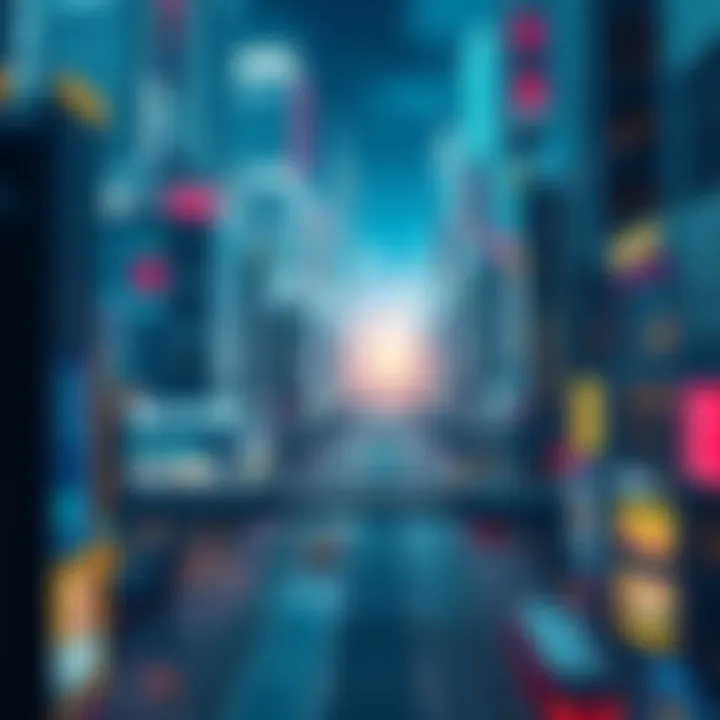 A visual representation of a futuristic city with blockchain elements highlighting stability in the DOT ecosystem