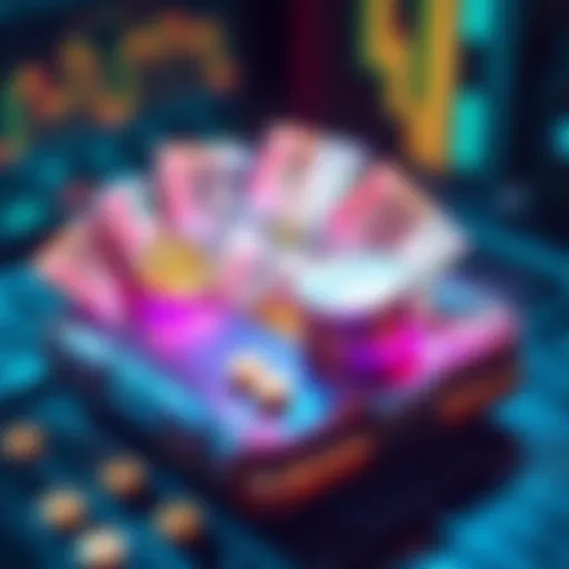 A digital wallet displaying various forms of currency like cryptocurrencies and traditional money, symbolizing the changes in financial transactions.