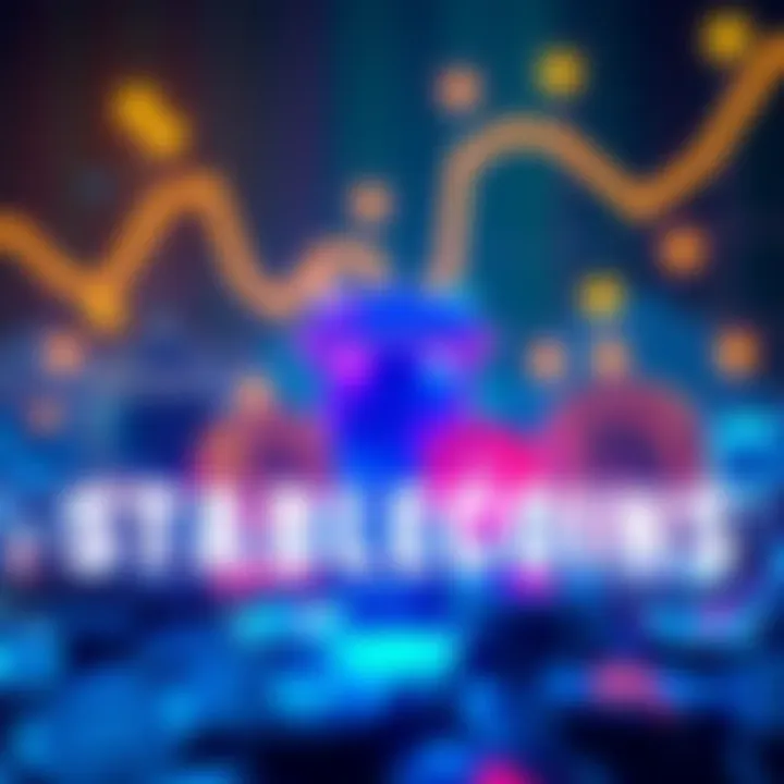 Visual representation of stablecoins with bank logos and existing token symbols like USDC and USDT, indicating potential competition and consolidation in finance.