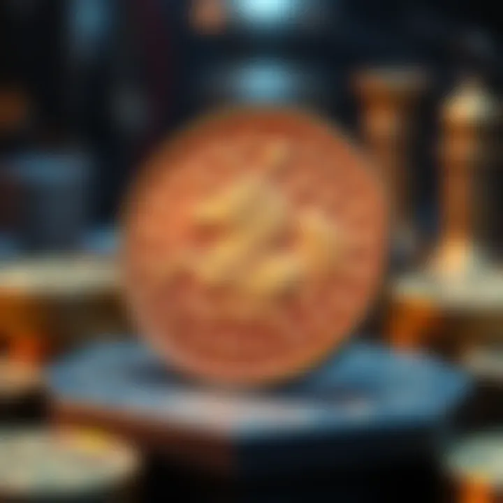 Galerius Coin Display A close-up of the Galerius coin showcasing its unique design and details, perfect for collectors.