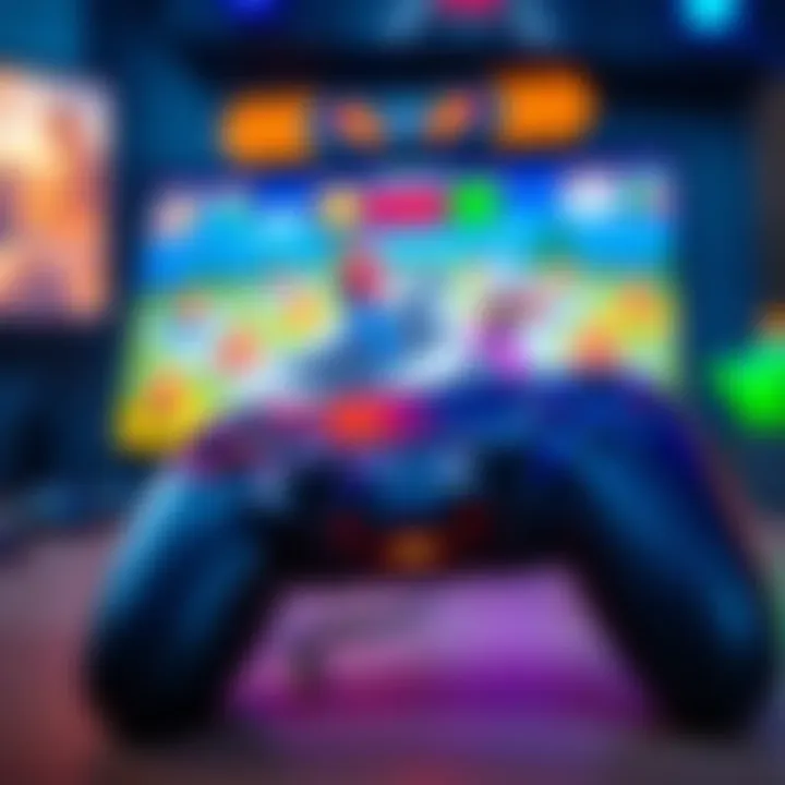 A gaming controller displayed next to a screen showing a mini game in action, highlighting changing gaming experiences