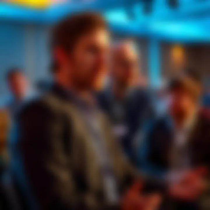 Gavin Wood speaks at a conference about the future of cryptocurrency, with an engaged audience listening attentively.