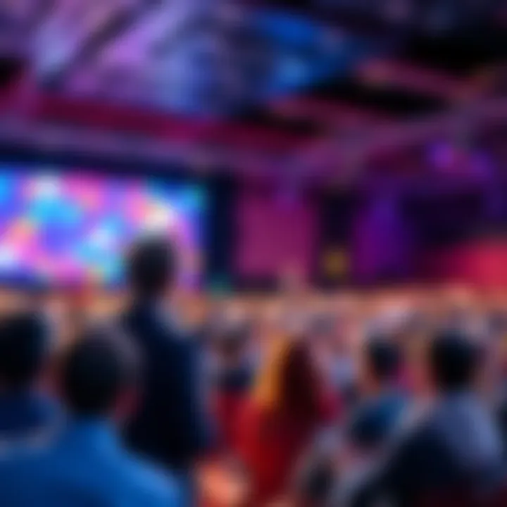 Gavin Wood speaking at a conference about Polkadot and the Human Web3, with an audience engaging in the background