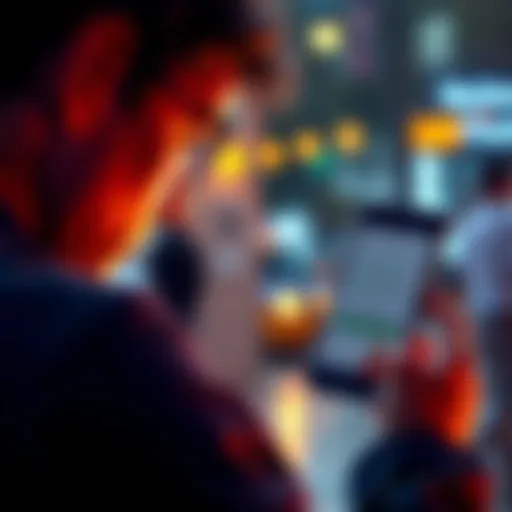 A graphic showing a frustrated person looking at a smartphone displaying a loading screen for a money transfer.