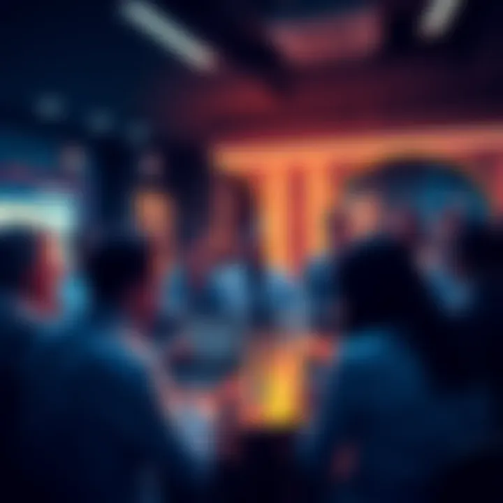 Gemini Community Discussion A group of people engaging in a lively discussion about cryptocurrency rules in a welcoming environment.