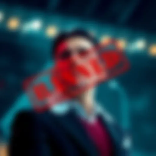 Kalshi logo with a bold red 'Banned' stamp over an image of George Santos
