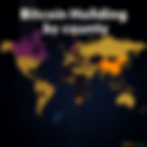 Map showing Bitcoin holdings by country with varying colors to indicate levels of cryptocurrency adoption