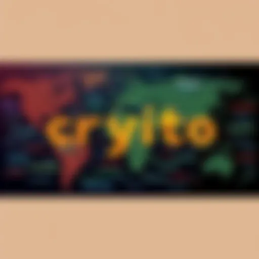 Global Cryptocurrency Terms A collage representing the word 'crypto' in different languages around the world, showcasing diversity in understanding digital currency.