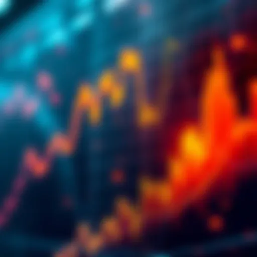 A graph showing sharp increases and decreases in stock prices, symbolizing market chaos for GME in 2025.