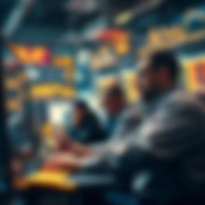 Engaged traders analyzing gold trends