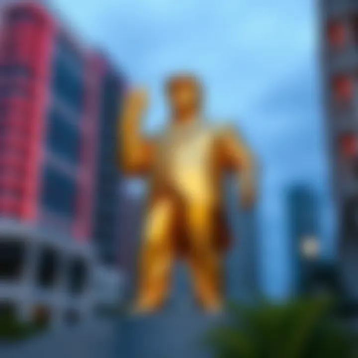A large 22-foot golden statue of Donald Trump stands in Miami, welcoming leaders attending the G20 summit.