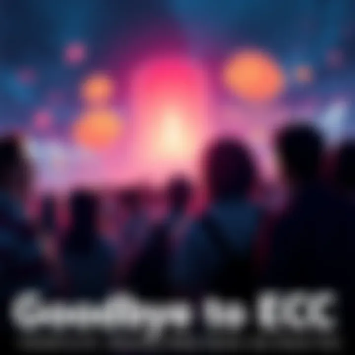 People reflecting on the last day of EC, with symbols of Atlas Bucks and boost time in the background, expressing mixed emotions.