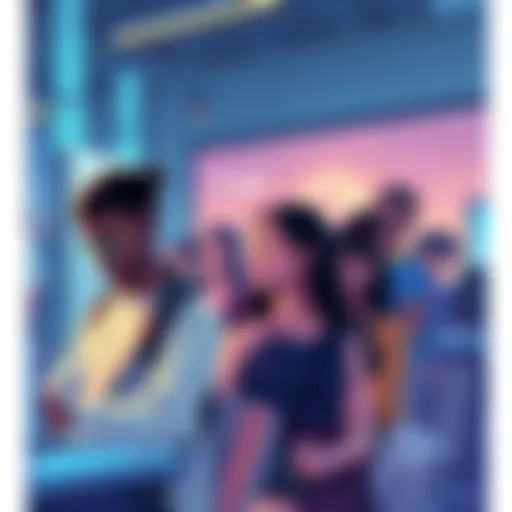 Illustration of diverse individuals engaged in AI training with Google branding, showcasing a modern tech environment.