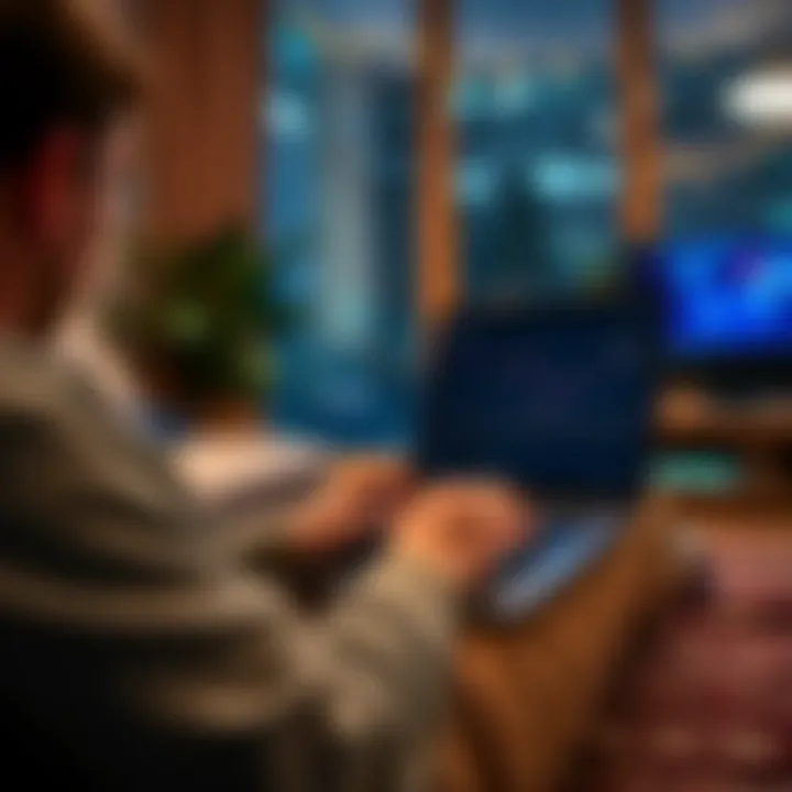 A person sitting at home with a laptop showing GPS data on the screen, celebrating a new record for GPS drifting.