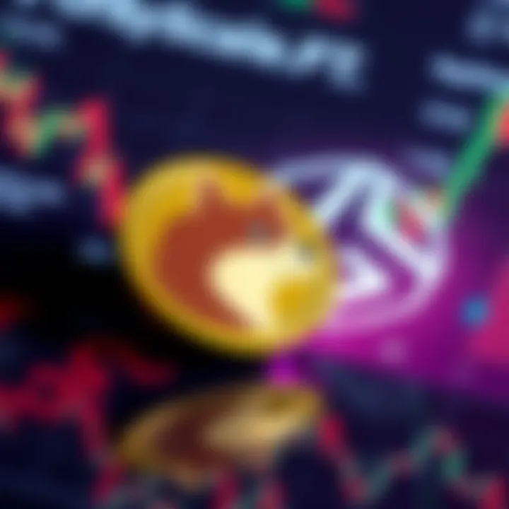 Grayscale ETF and Dogecoin Graphic showing a Dogecoin symbol with financial charts and Grayscale logo in the background, representing investment opportunities.