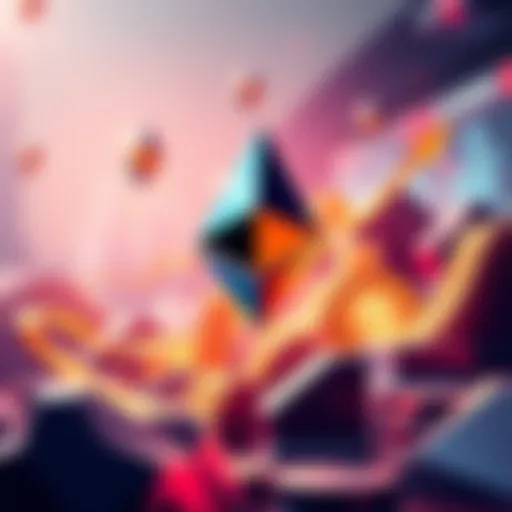 Illustration of Grayscale's Ethereum ETF distributing staking rewards to shareholders, showcasing a positive financial growth theme