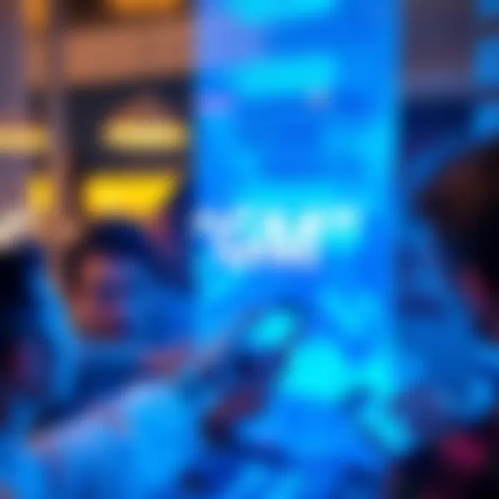 A visual representation of people typing 'GM' on various digital devices, emphasizing its role in online conversations.