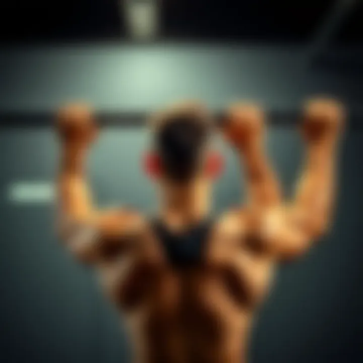 A person shows different grip techniques on a pull-up bar to enhance lat muscle growth