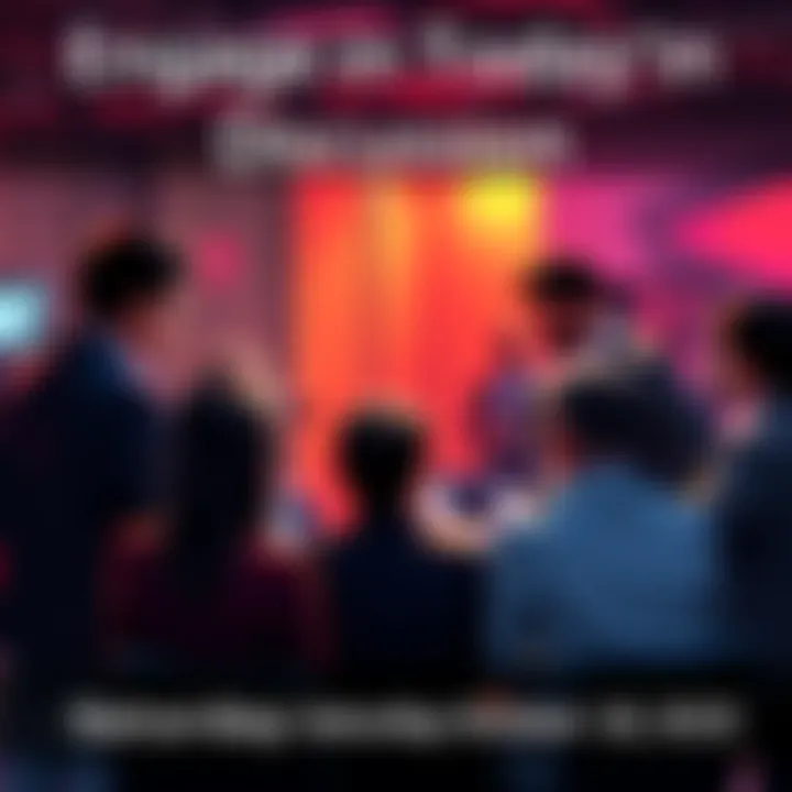 People engaging in a lively discussion about multiple subjects