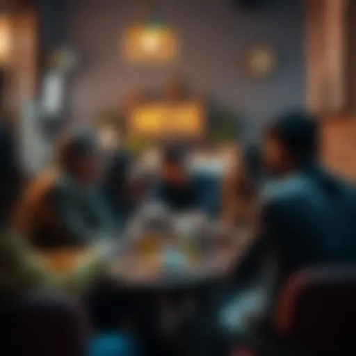 People gathering together in a cozy space sharing thoughts and ideas