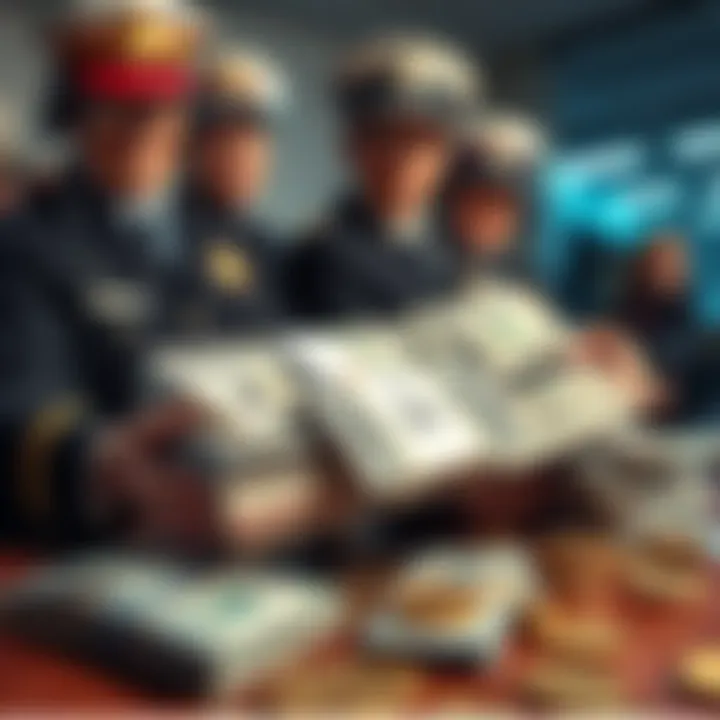 Guernsey officials displaying confiscated cash linked to OneCoin fraud case