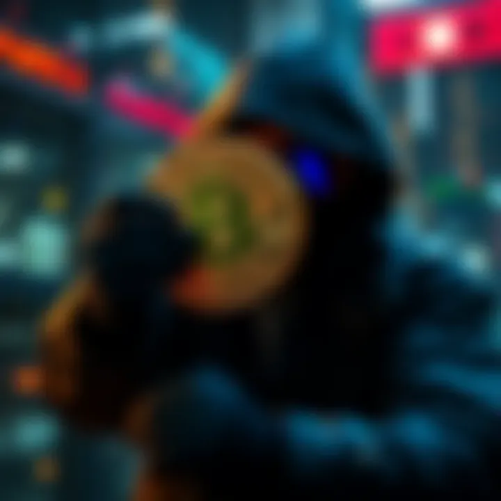 A hacker returns a large amount of bitcoin to South Korean authorities, symbolizing the ongoing battle against cybercrime.
