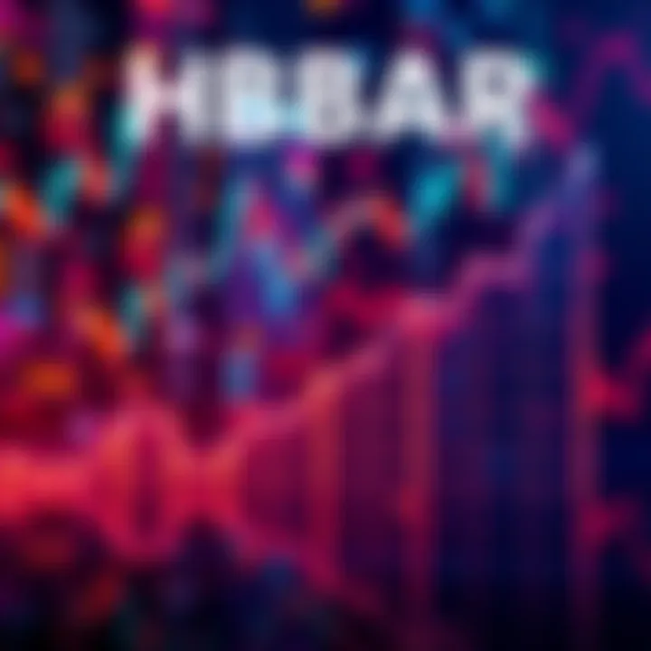 Growth Potential for HBAR Graph showing upward trend for HBAR price prediction based on Ethereum analysis with financial symbols in the background