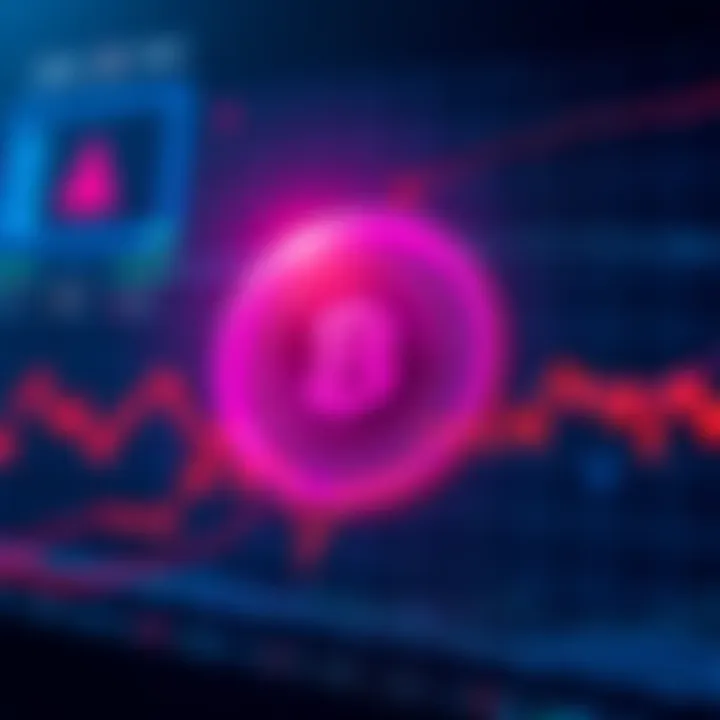 Chart showing HBAR token activity with fluctuating prices and transaction volume