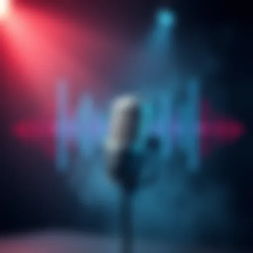 A microphone with sound waves, symbolizing the launch of the Headless podcast focused on CMS trends and AI.