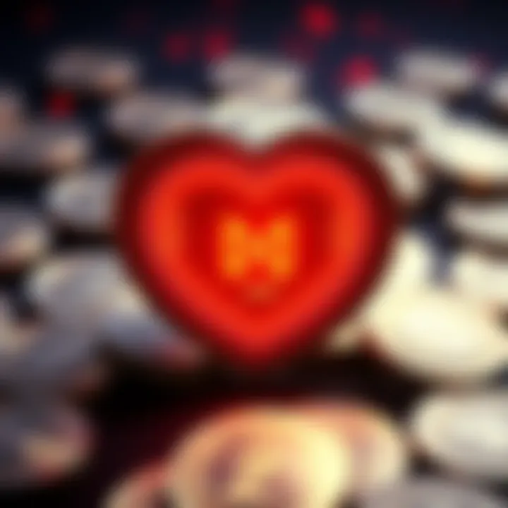 The image shows a digital heart symbol representing loyalty, surrounded by coins with AINI branding, reflecting the bond between the community and their memecoin.
