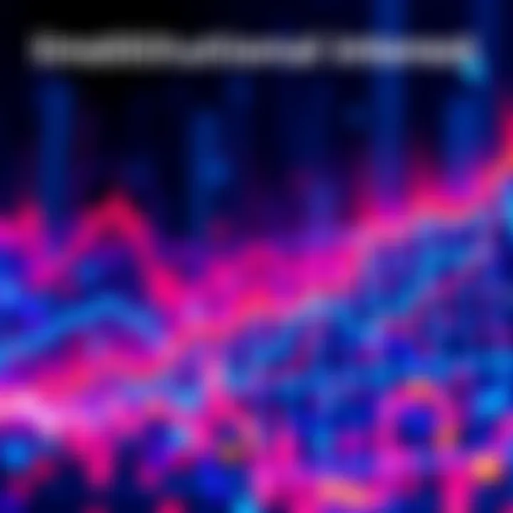 A vibrant digital graphic showing financial growth with Hedera's logo, symbolizing increased institutional interest and DeFi developments.