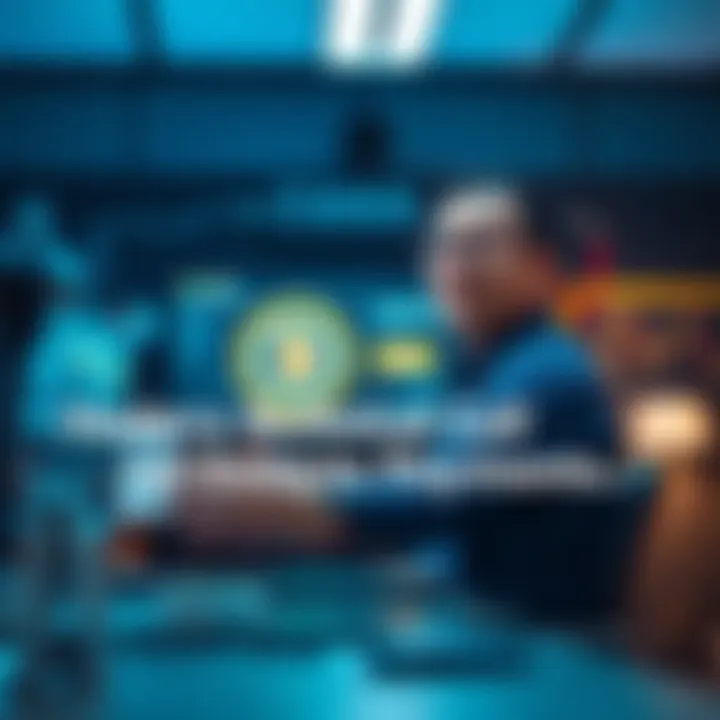A professional setting showing Jeremy Pansier, CTO of Sealcoin, demonstrating device-to-device payments on a screen during the Hedera Technical Community Call
