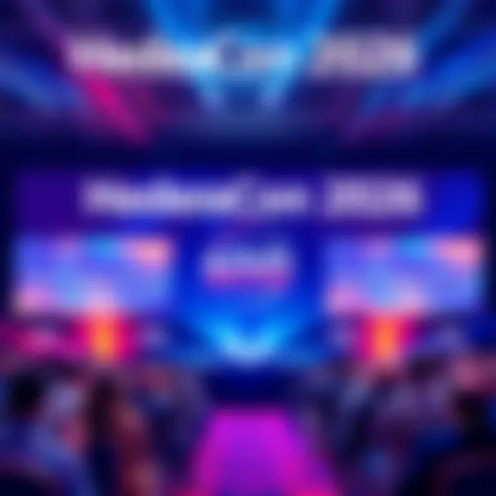 Banner for HederaCon 2026 featuring logos of Fortune 500 companies and prominent speakers