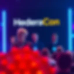 A lineup of speakers at HederaCon, featuring Bo Hines and leaders from Google and Dell, discussing enterprise AI.