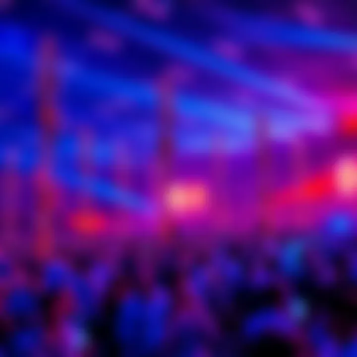 A large venue with multiple cell towers installed, providing strong connectivity for a busy event, showcasing the Helium network's capabilities.