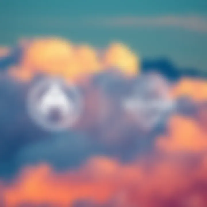 Logos of Helium and Solana with a cloudy background representing challenges ahead
