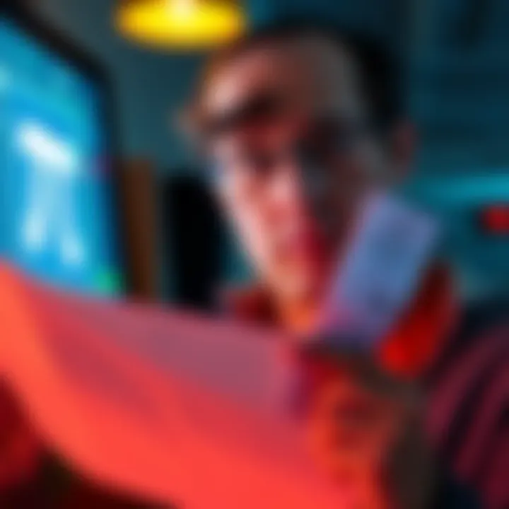 A person looking worried while examining a bill and a digital screen showing Pi contributions