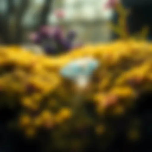 A sparkling diamond nestled in a bed of soft moss, shining in the sunlight.