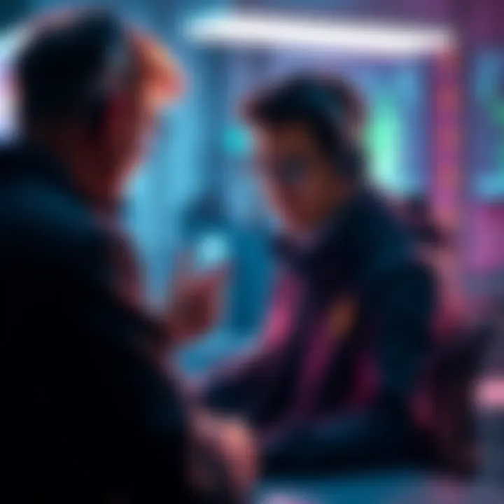 High-Value Account Transition A person receives personalized support for managing a high-value account transition, focusing on security and compliance in a digital environment.
