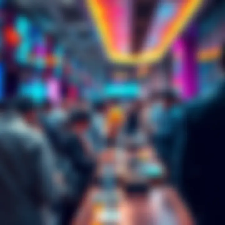 Attendees engaging with investors and discussing Web3 trends at the festival