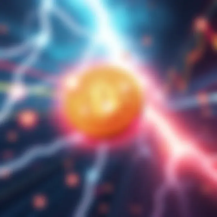 Hodl Hodl Lightning Trading Launch A representation of fast Bitcoin transactions on the Hodl Hodl platform with visual elements like lightning bolts and Bitcoin symbols, showcasing enhanced trading speed and efficiency.