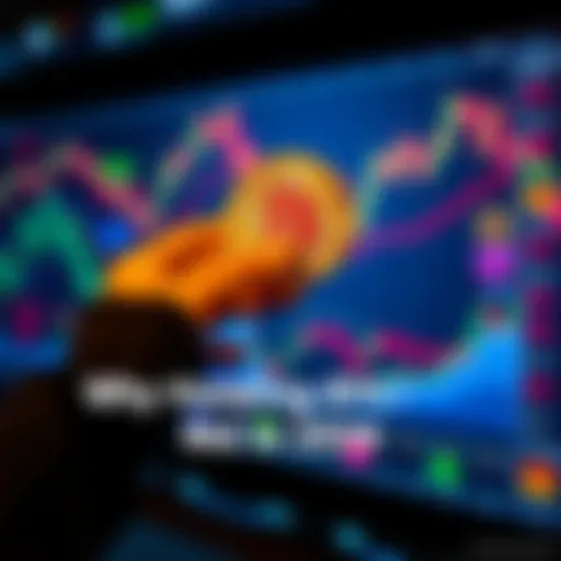 A person holding a Bitcoin symbol while looking at market charts, representing the trend of holding BTC in 2026.